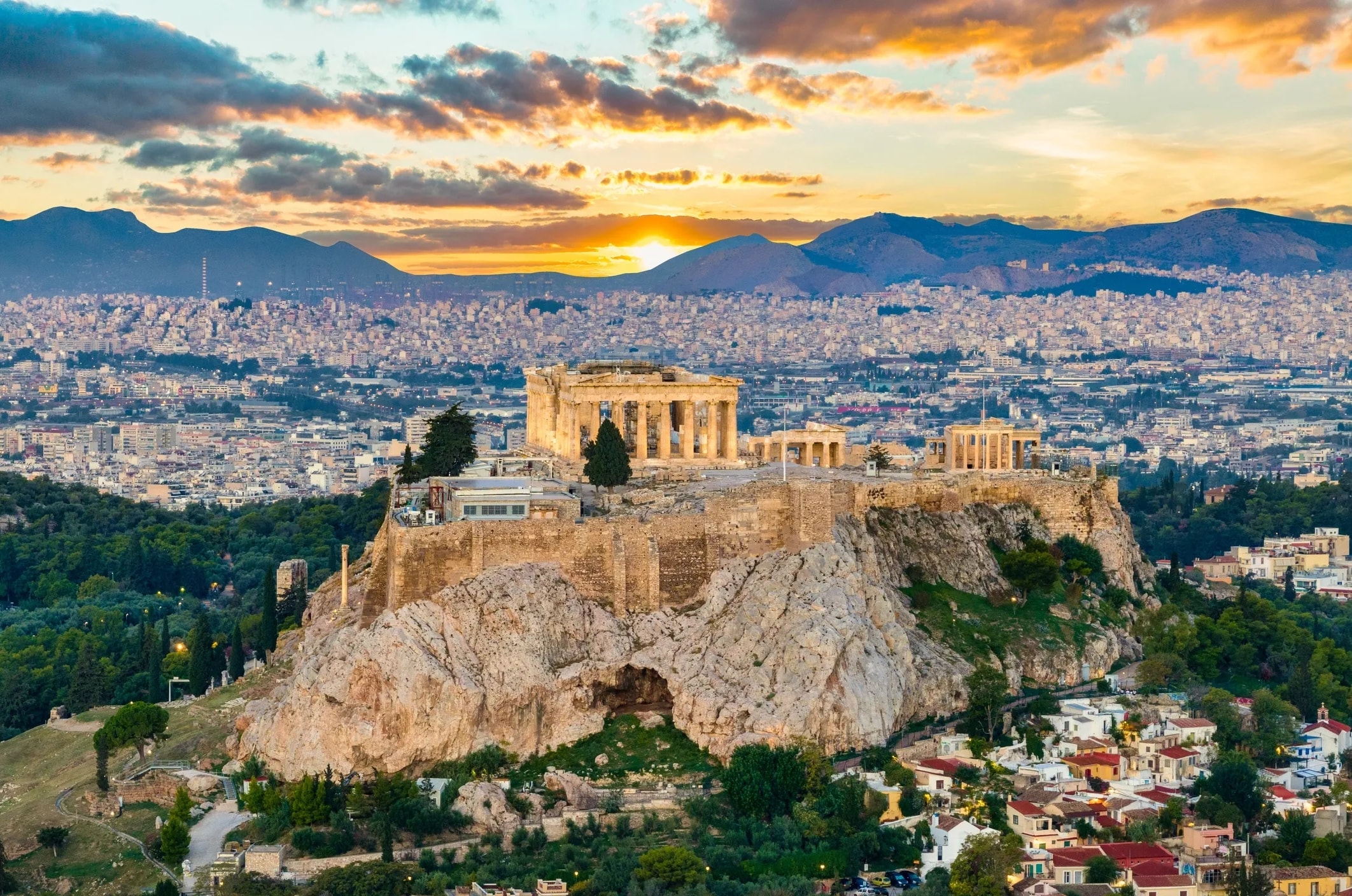 Acropolis Athens Parthenon golden hour