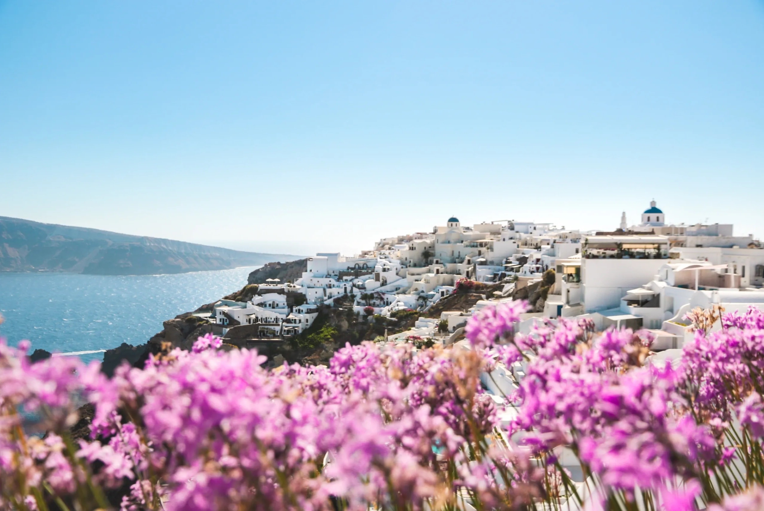 Santorini caldera view Greece
