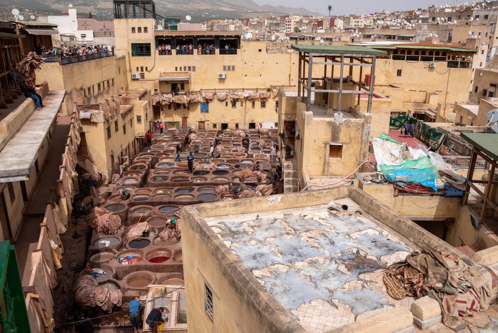 Fes tanneries medina Morocco