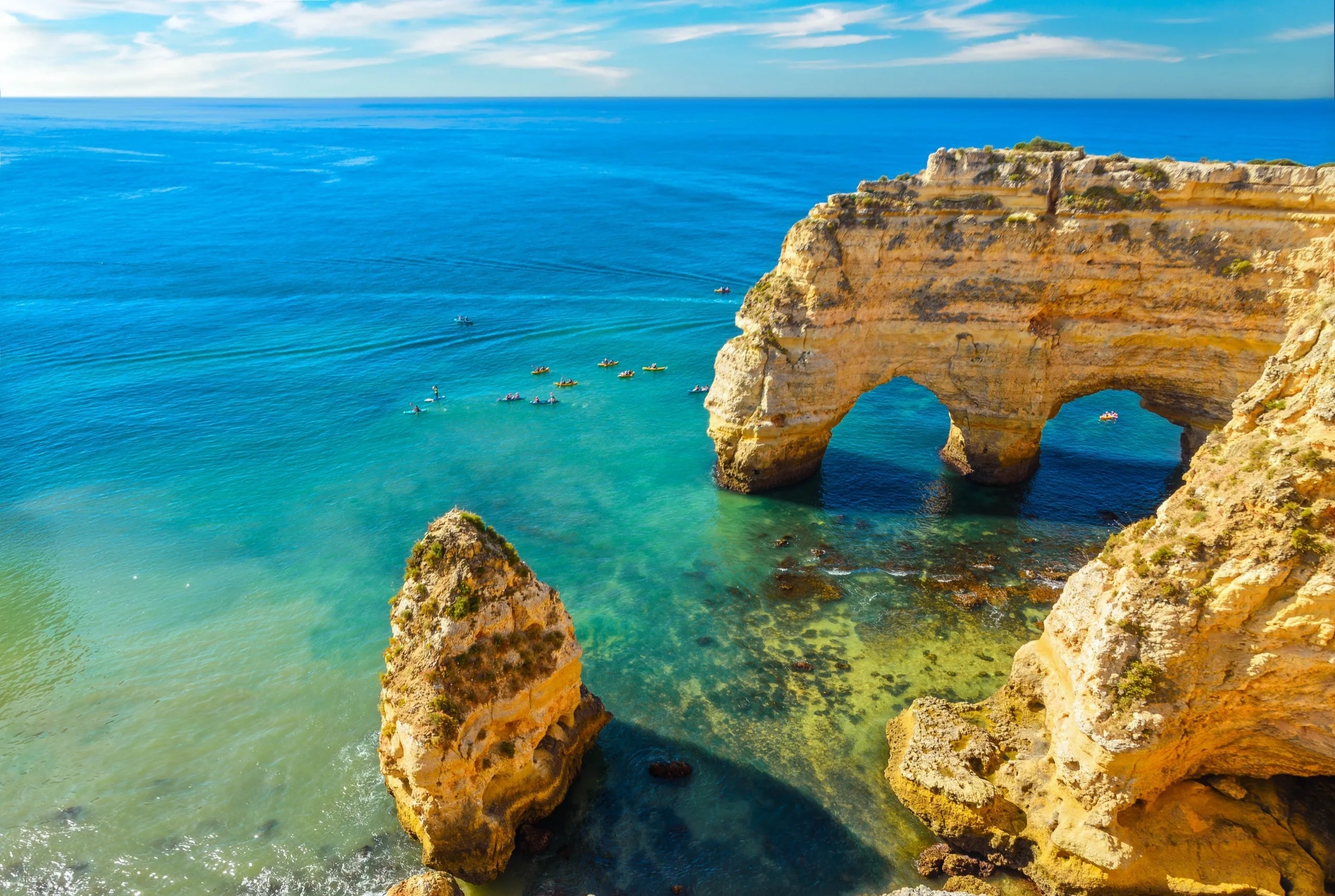 Algarve sea cliffs Portugal coast